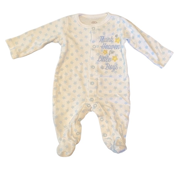 Baby Starters Other - 3/$25 Baby Starters Thank Heaven For Little Boys Footie NWOT